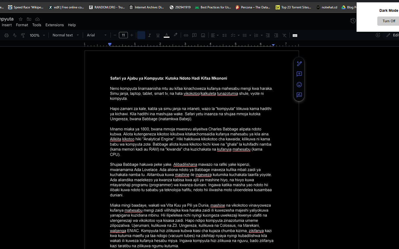 Dark Night - Docs, Sheets, Slides, and Apps Script Dark Mode