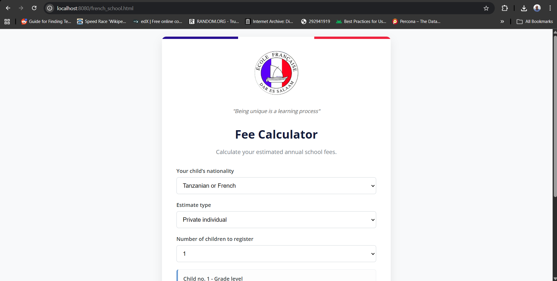 Fee Estimate Calculator